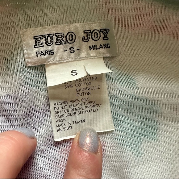 VTG 80s Retro Maximalist Artsy Abstract Colorful Quarter Zip Windbreaker - Picture 3 of 7